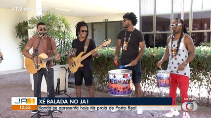 Banda Xé Balada faz aquecimento no JA1 antes da apresentação em Porto Nacional