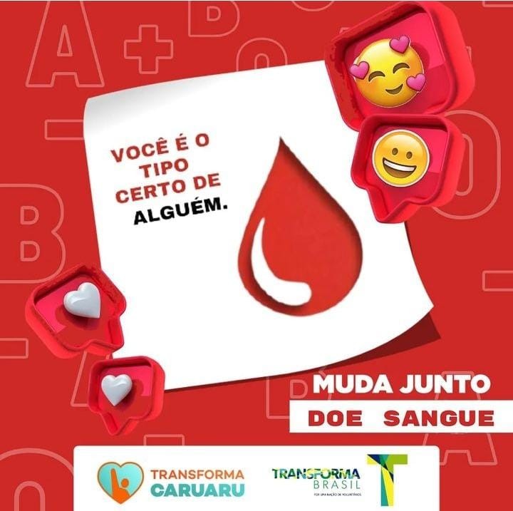 Transforma Caruaru e Hemope promovem campanha de doação de sangue para fortalecer estoque no Carnaval 