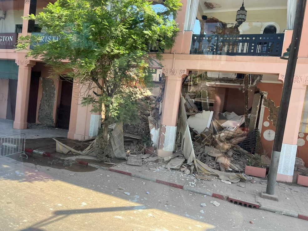 Terremoto de magnitude 6,8 (forte) atingiu o Marrocos e foi sentido por grupo de brasileiros — Foto: Ana Paula Campeão/Arquivo Pessoal