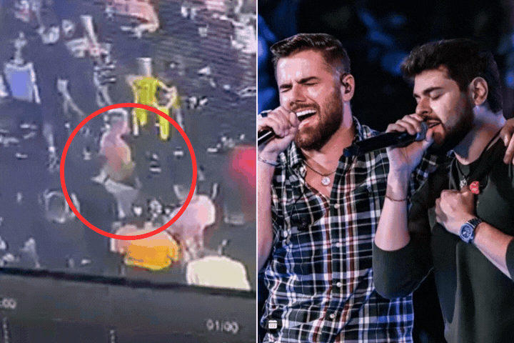 Vídeo mostra PM atirando no meio da multidão durante show de Zé Neto e Cristiano no litoral de SP