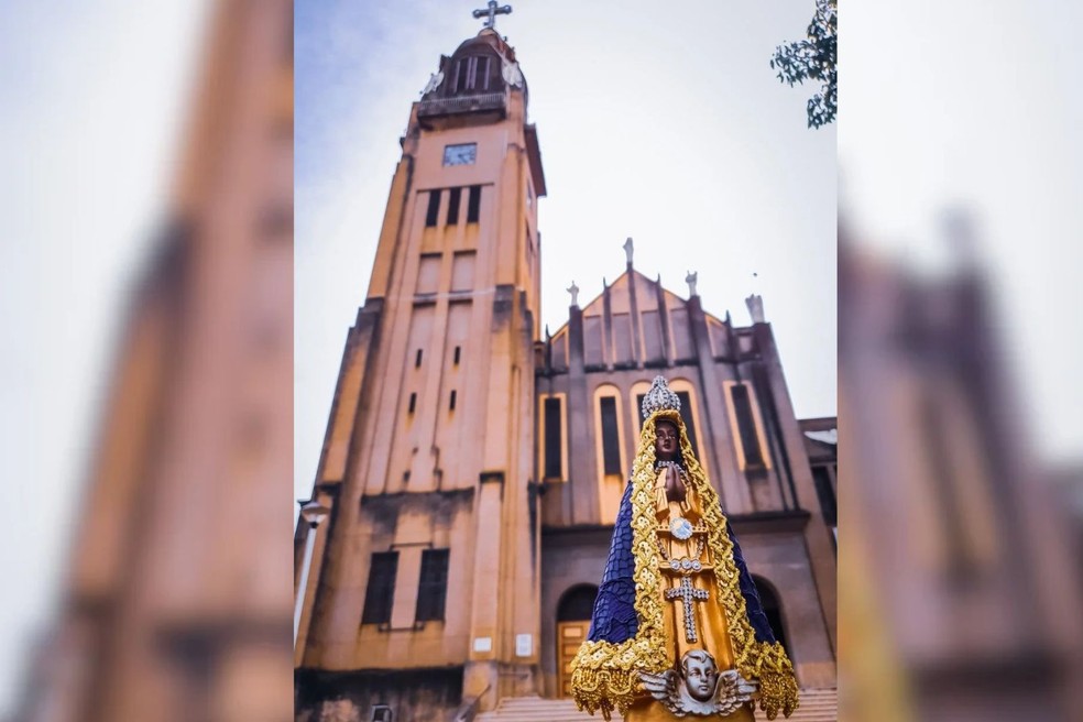 Basílica Maior de Nossa Senhora Aparecida em São José do Rio Preto (SP) — Foto: Foto: Claudia Pereira