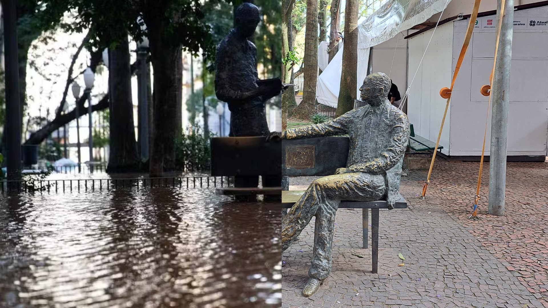 Praça inundada pela enchente de maio recebe 70ª edição da Feira do Livro de Porto Alegre