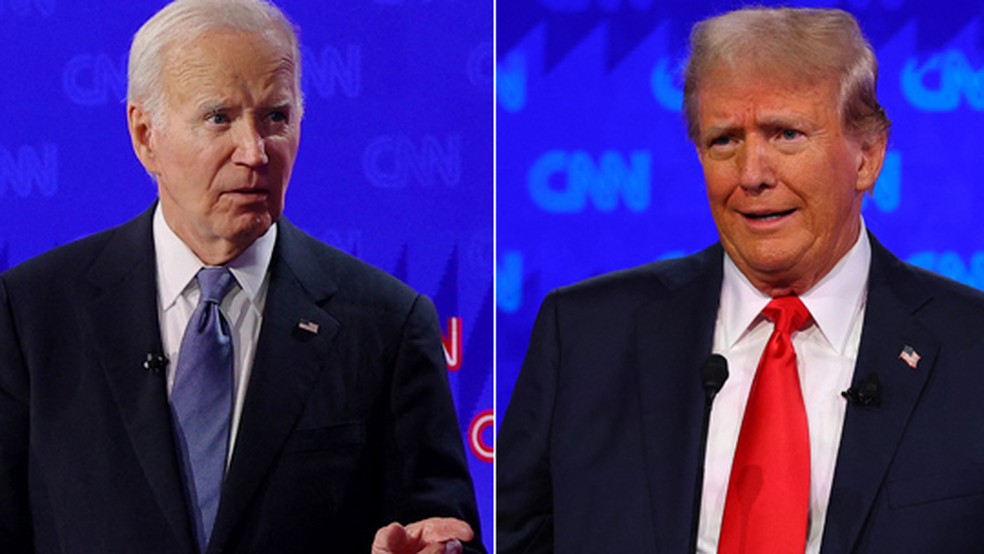 Biden e Trump — Foto: Reuters
