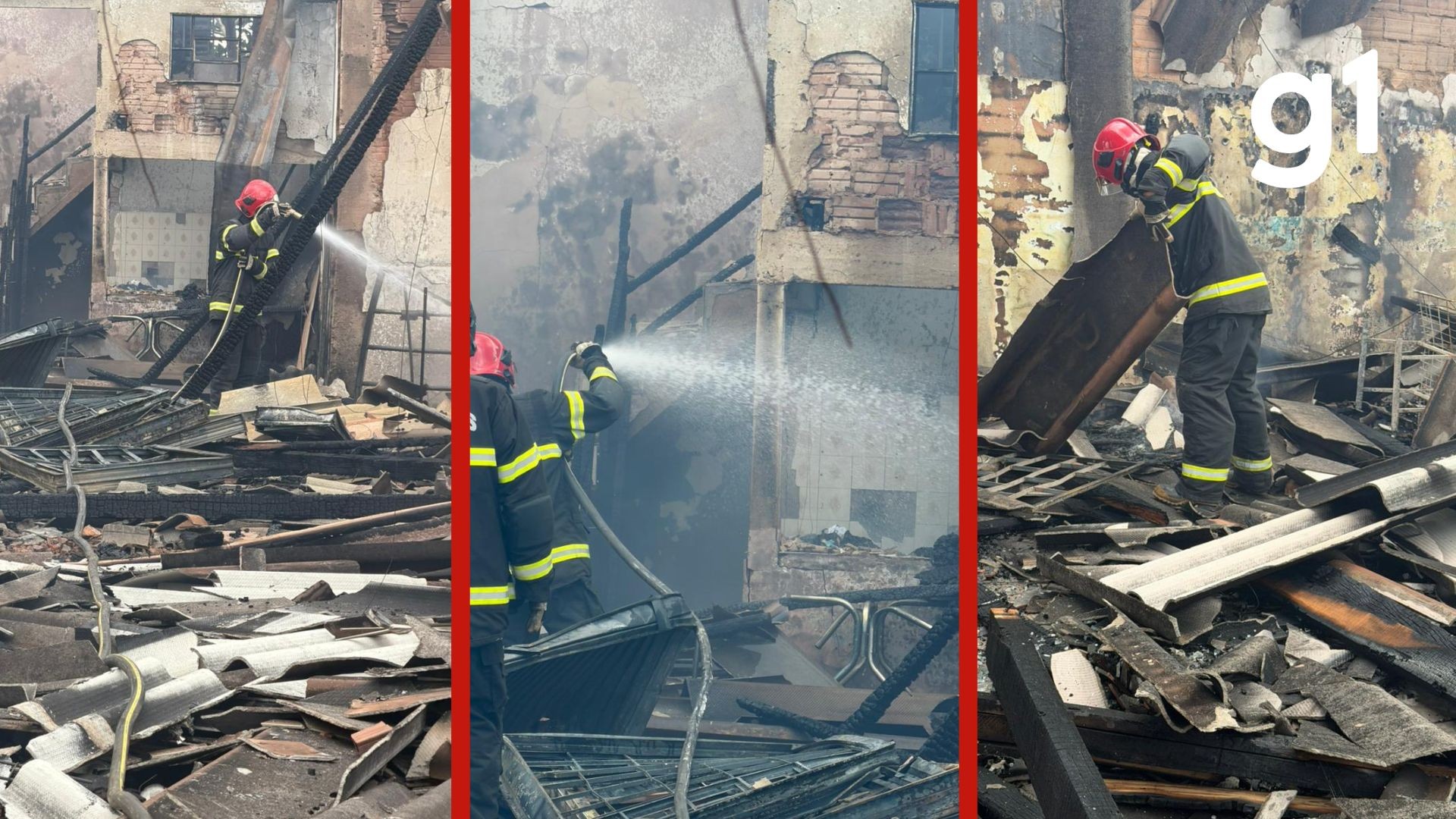 Loja de materiais de construção desaba após incêndio destruir estrutura e produtos em MT