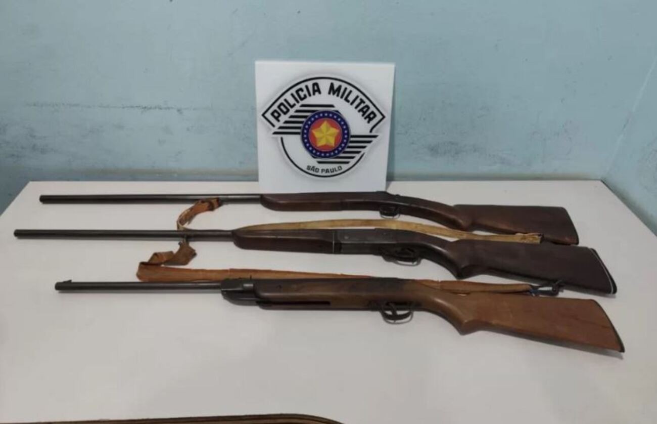 Dupla invade casa, agride idoso na cabeça e rouba três espingardas no interior de SP