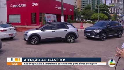 Rua Diogo Móia em Belém é parcialmente interditada para obras de esgoto