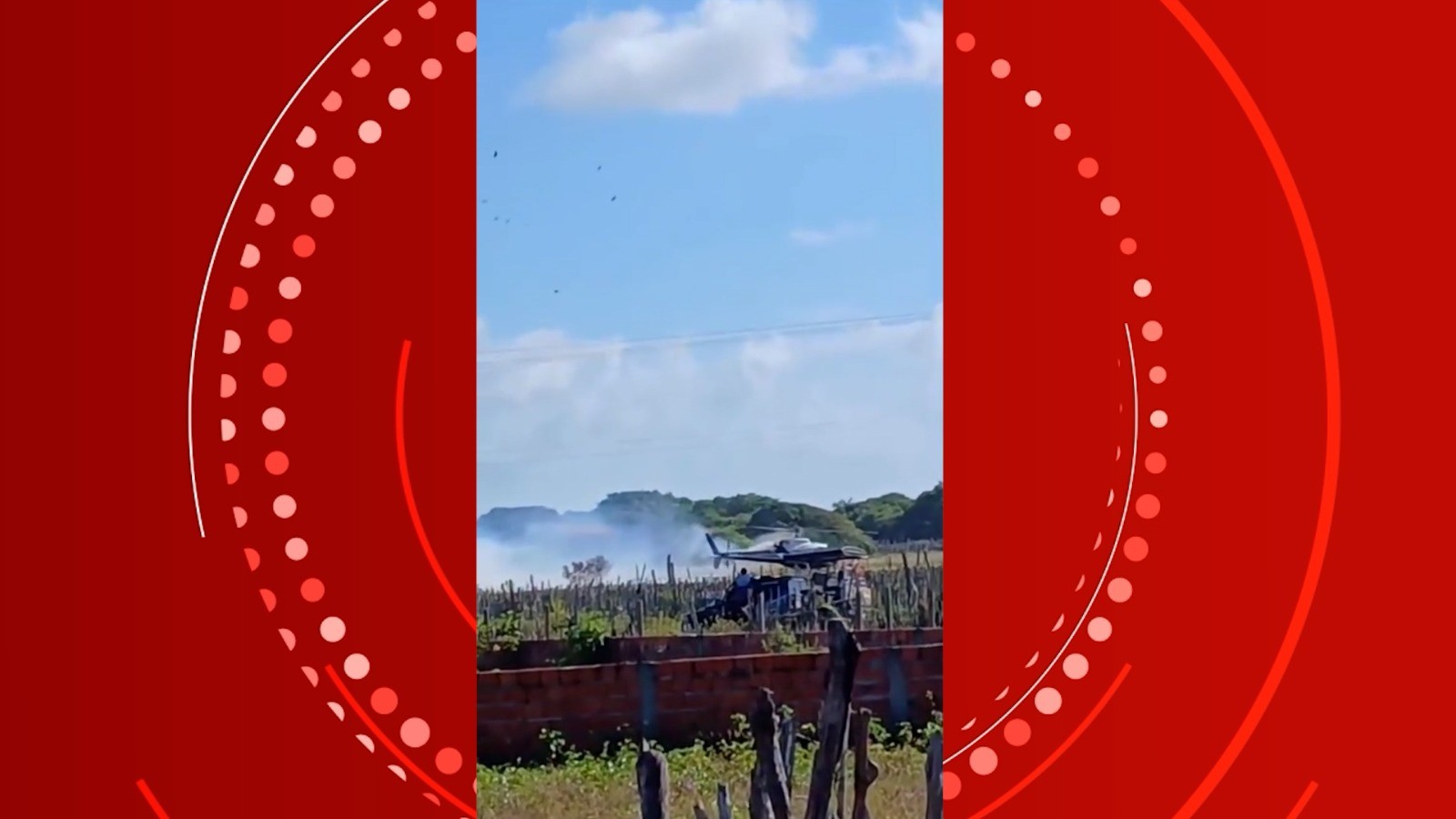 VÍDEO: Helicóptero faz pouso de emergência e registra princípio de incêndio na região dos Lençóis Maranhenses