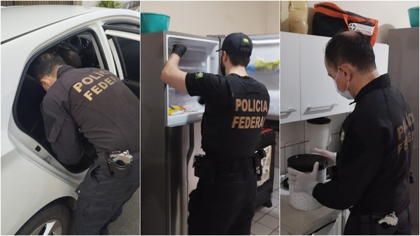 Agentes da Polícia Federal durante a operação 'Reditus', em São Luís — Foto: Divulgação/Polícia Federal