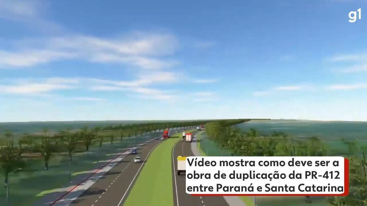 Duplicação da PR-412 entre Paraná e Santa Catarina é autorizada; VÍDEO | G1