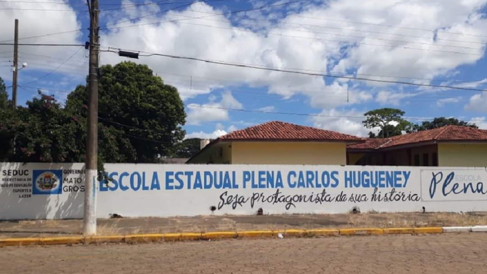 Escola Estadual Carlos Hugueney, onde o caso aconteceu. — Foto: Reprodução