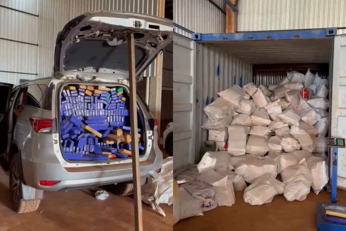Dupla é presa com 8,7 toneladas de maconha em depósito às margens de rodovia de MS