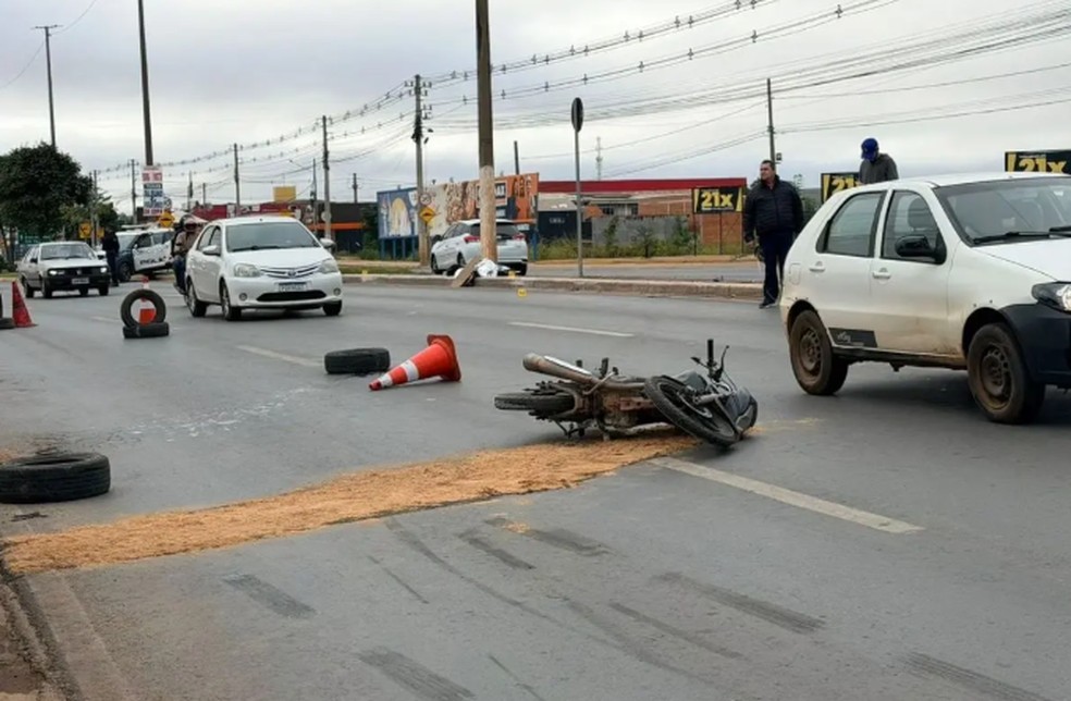 Sávio Henrique Martins Silva, avenida Fernando Corrêa da Costa, nas proximidades do trevo que dá acesso ao bairro Tijucal — Foto: Reprodução