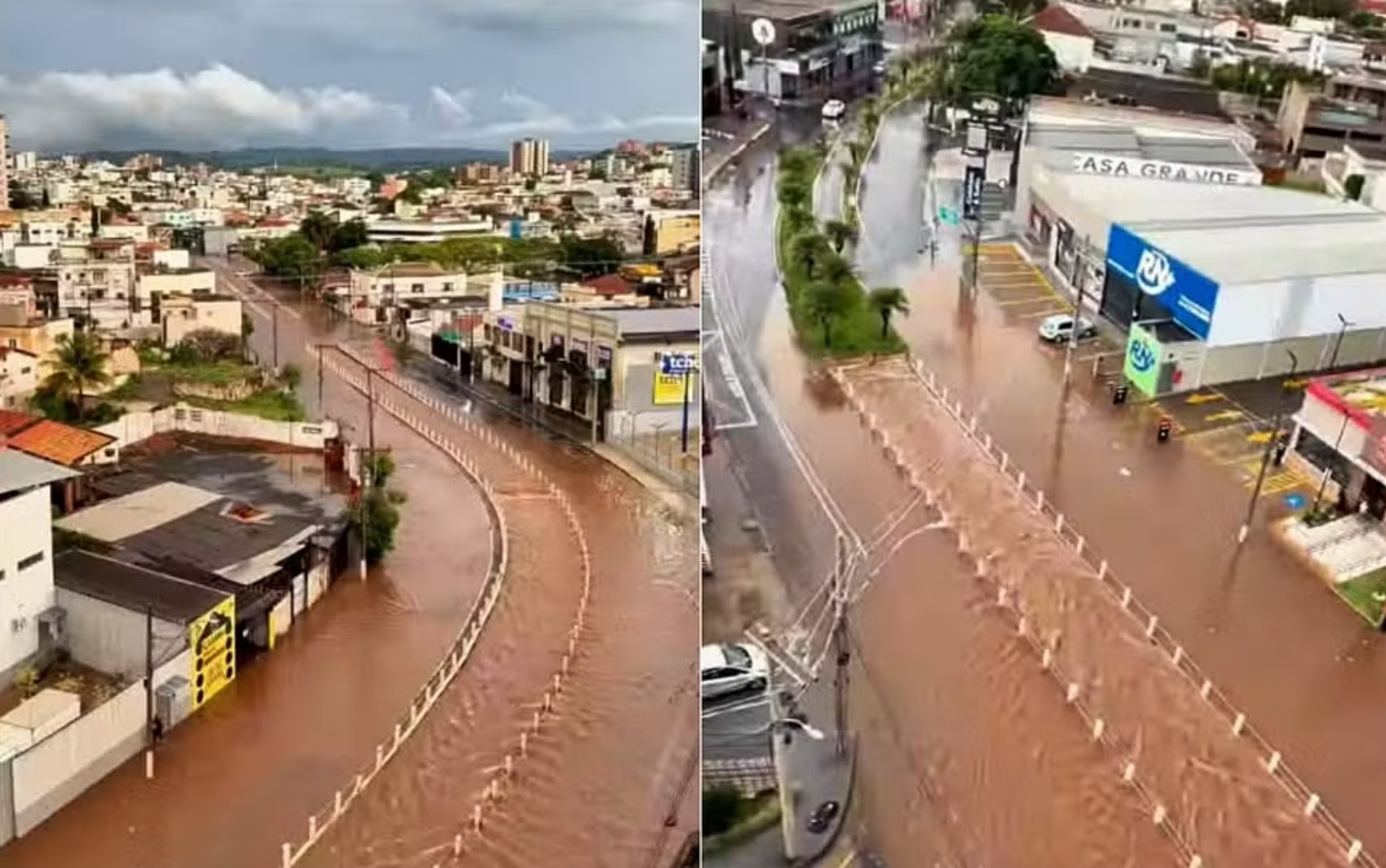 Alagamentos, quedas de árvores e falta de energia: chuva causa transtornos em Passos, MG