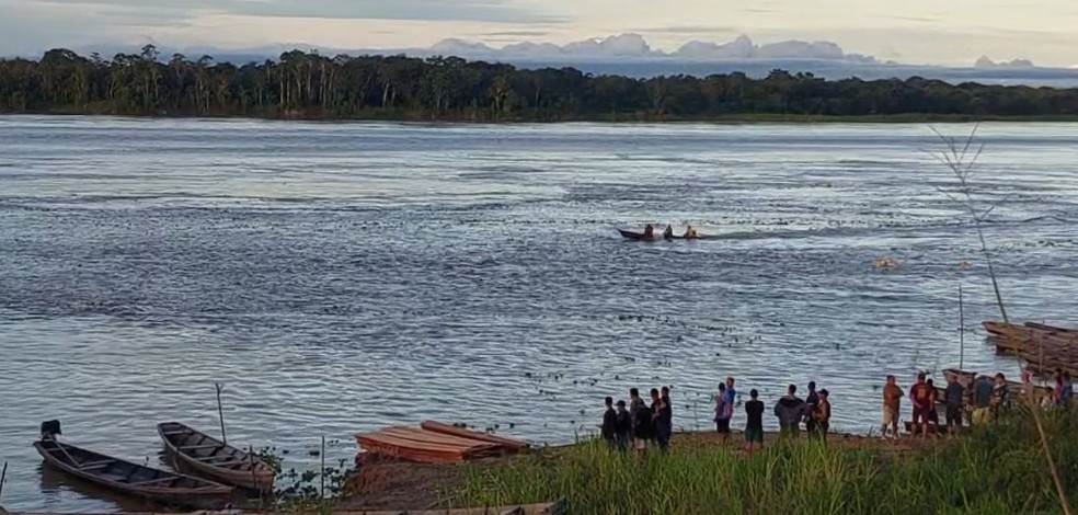 Trecho do rio onde ocorreu o naufrágio — Foto: Reprodução
