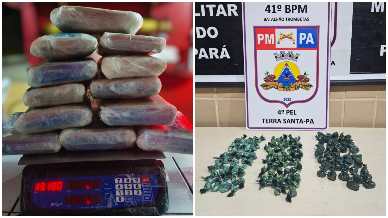 Balanço da Polícia Militar aponta que 41º BPM de Oriximiná apreendeu 170 kg de drogas em 2025