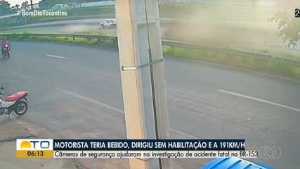 Câmeras de segurança mostram quando BMW atinge motociclista na BR-153