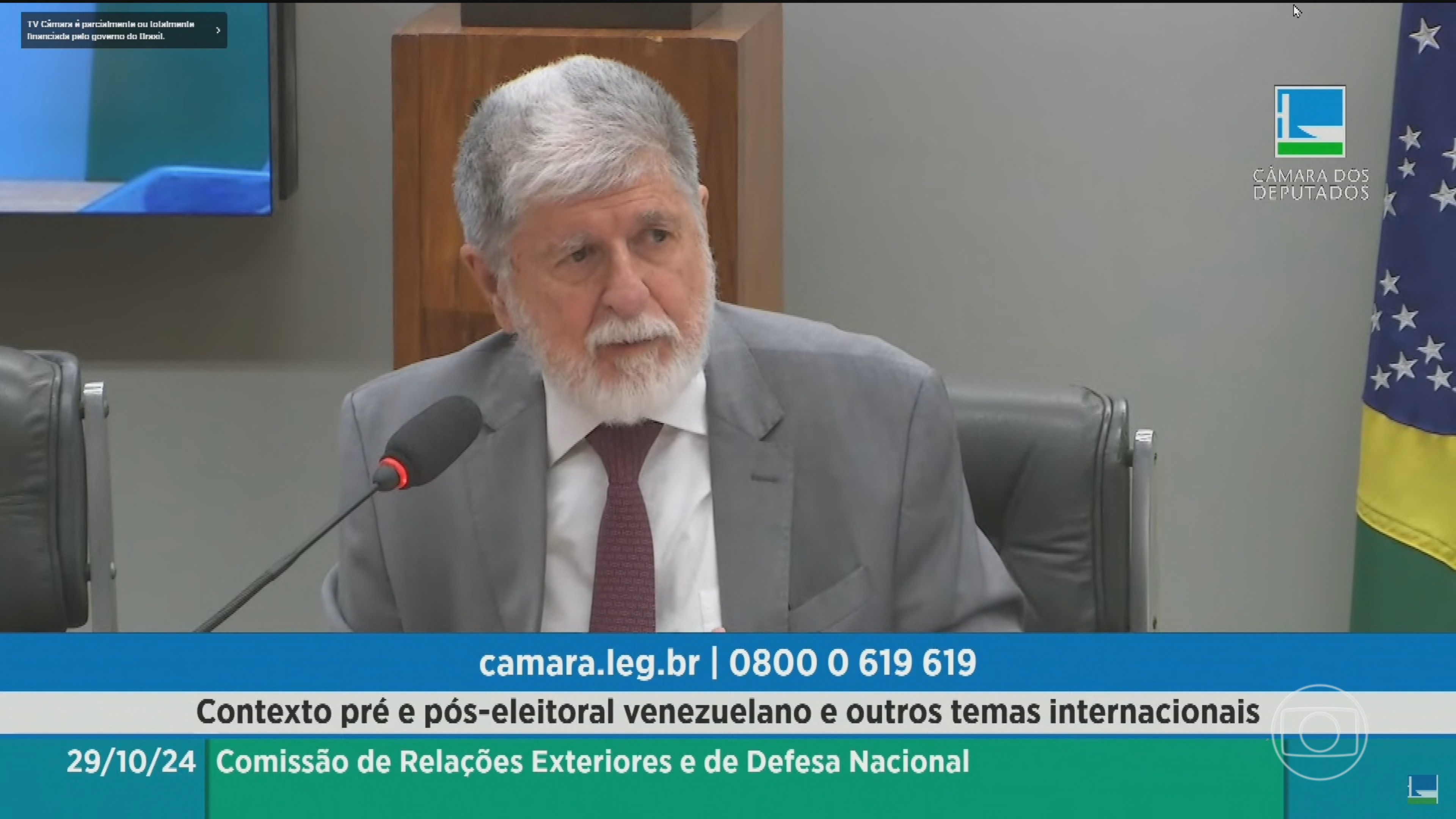 Na Câmara, Amorim diz que governo brasileiro não tem 'complacência' com facções criminosas