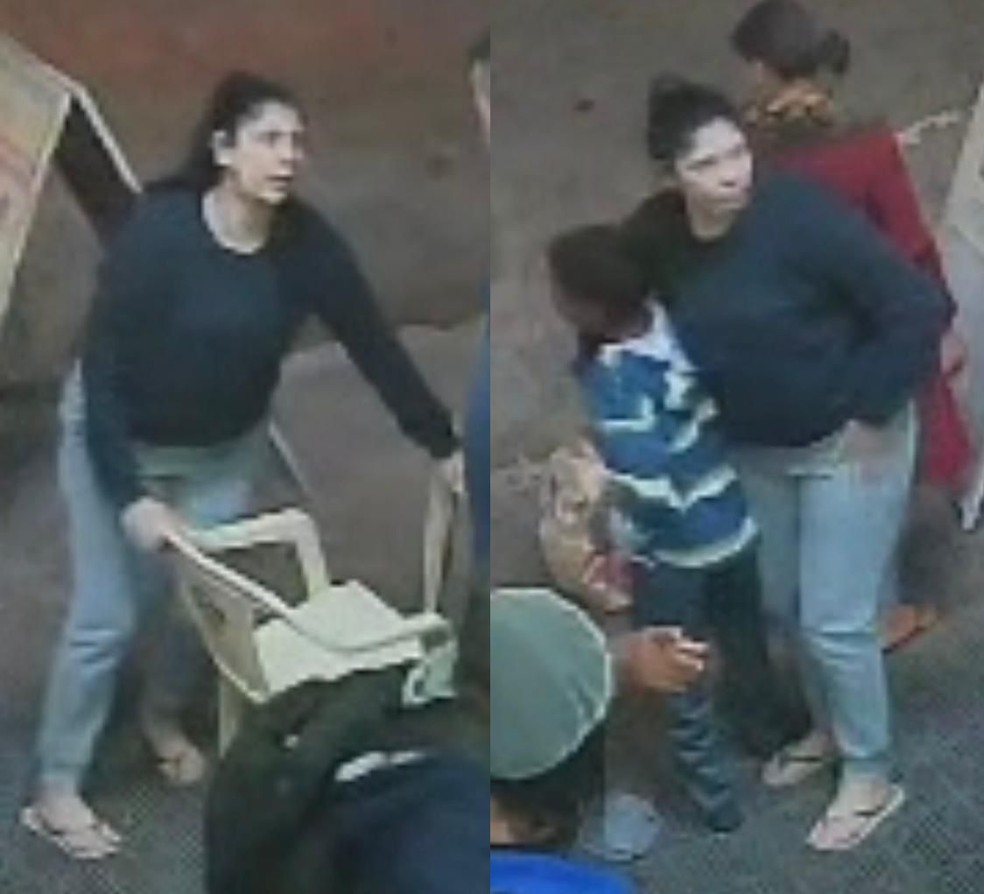 Fotos de mulher identificada como "Sandra" e que &eacute; procurada pela pol&iacute;cia em envolvimento em caso de desaparecimento de crian&ccedil;a de 1 ano &mdash; Foto: Divulga&ccedil;&atilde;o 