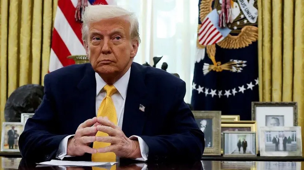 Trump não negou que economia dos EUA possa entrar em recessão, o que despertou preocupações nos mercados — Foto: Reuters