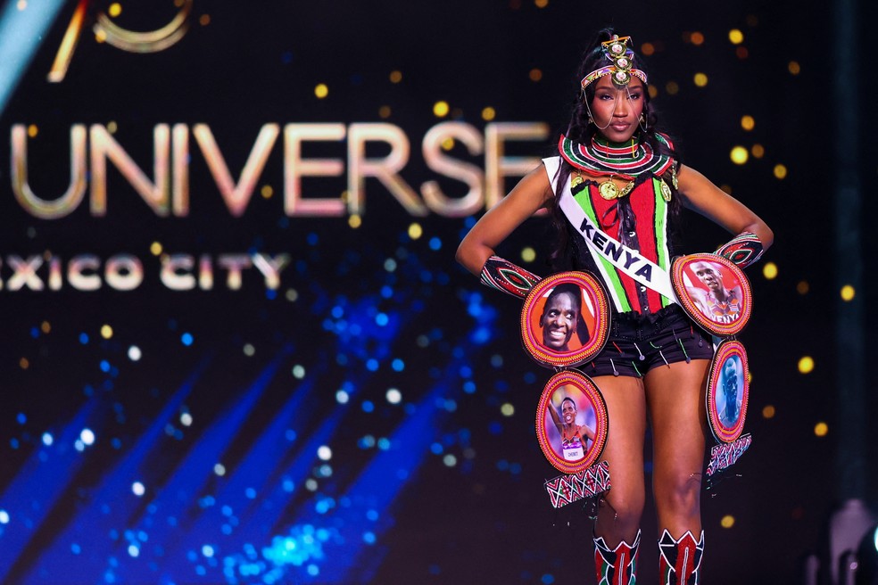 A modelo Irene Mukii, candidata do Quênia ao Miss Universo 2024 — Foto: Raquel Cunha/Reuters
