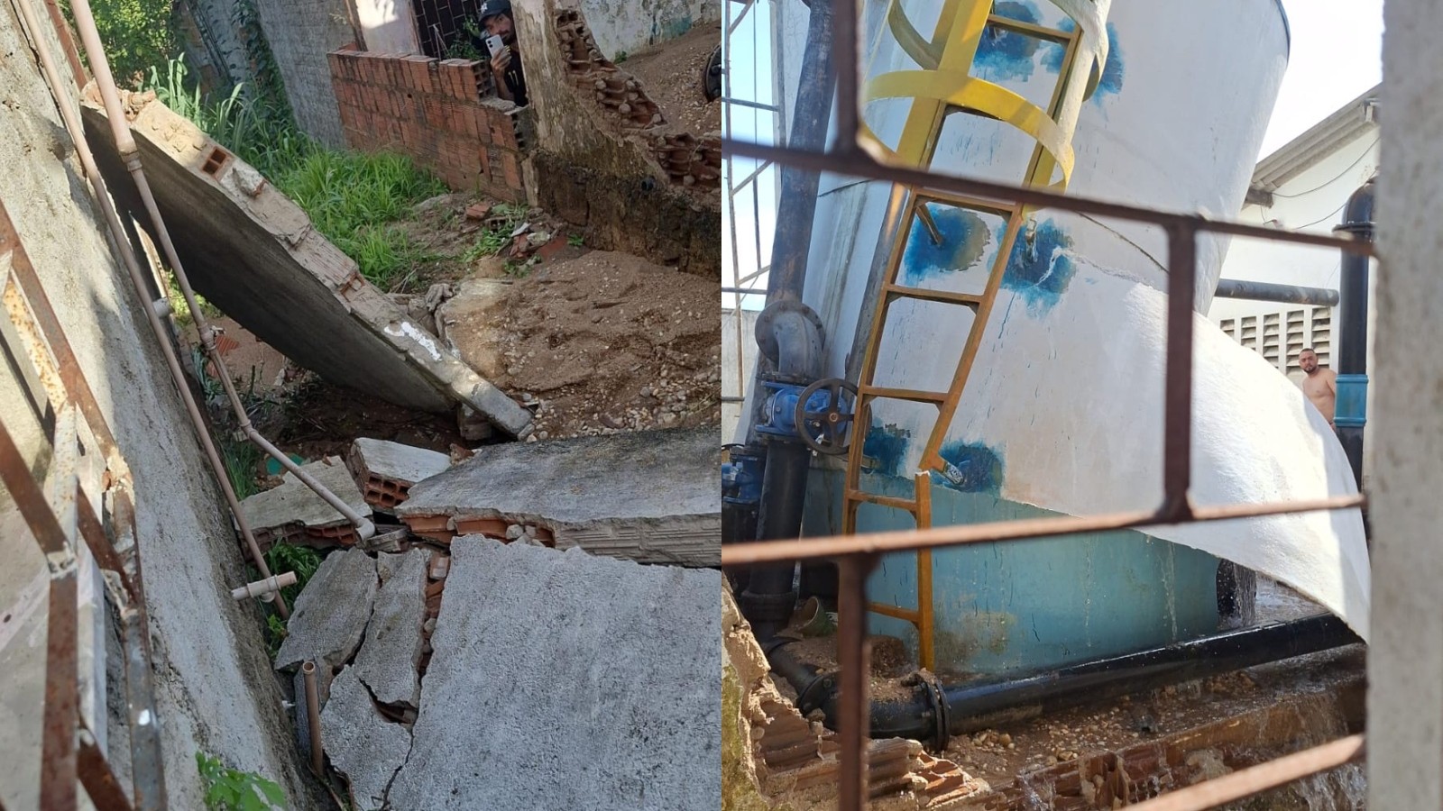 Vídeo: Caixa d’água explode e interrompe fornecimento de água em distrito na Grande Fortaleza