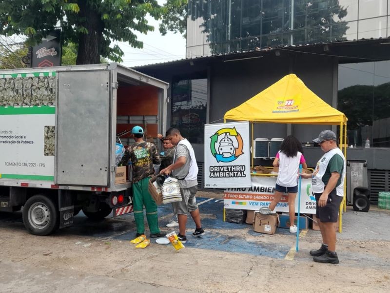 Drive-thru Ambiental realiza 1ª ação do Consciência Limpa 2025 com apoio da Fundação Rede Amazônica