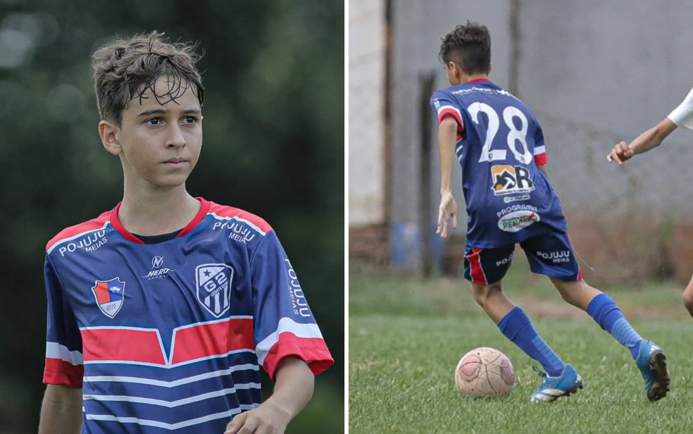 Ezequiel Sena Neres, o Zequinha, treinava como ponta-direita no G2 Futebol Clube, em Goiás — Foto: Reprodução/Redes sociais de Ezequiel