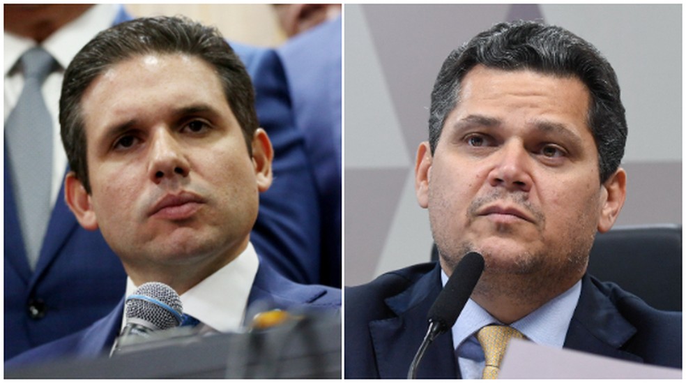 Hugo Motta e David Alcolumbre, favoritos na disputa pelas presidncias da Cmara e do Senado, respectivamente  Foto: Ftima Meira/Enquadrar/Estado Contedo; Edilson Rodrigues/Agncia Senado