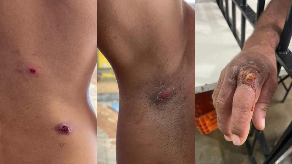 Detentos da Penitenciária Estadual de Dourados. — Foto: Reprodução