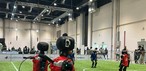 'Competidores' do futebol humanoide em campo