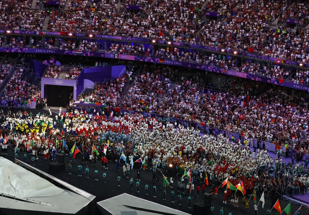 Cerimônia de encerramento das Olimpíadas de Paris 2024 — Foto: Athit Perawongmetha/Reuters