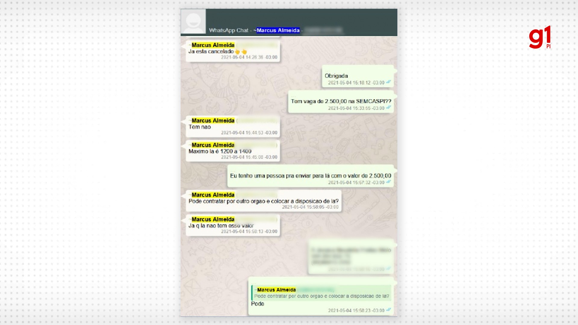 Ex-chefe de gabinete de Dr. Pessoa é solta, afirma defesa