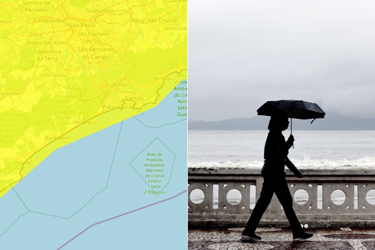 Inmet emite alerta amarelo para queda de temperaturas durante feriado no litoral de SP