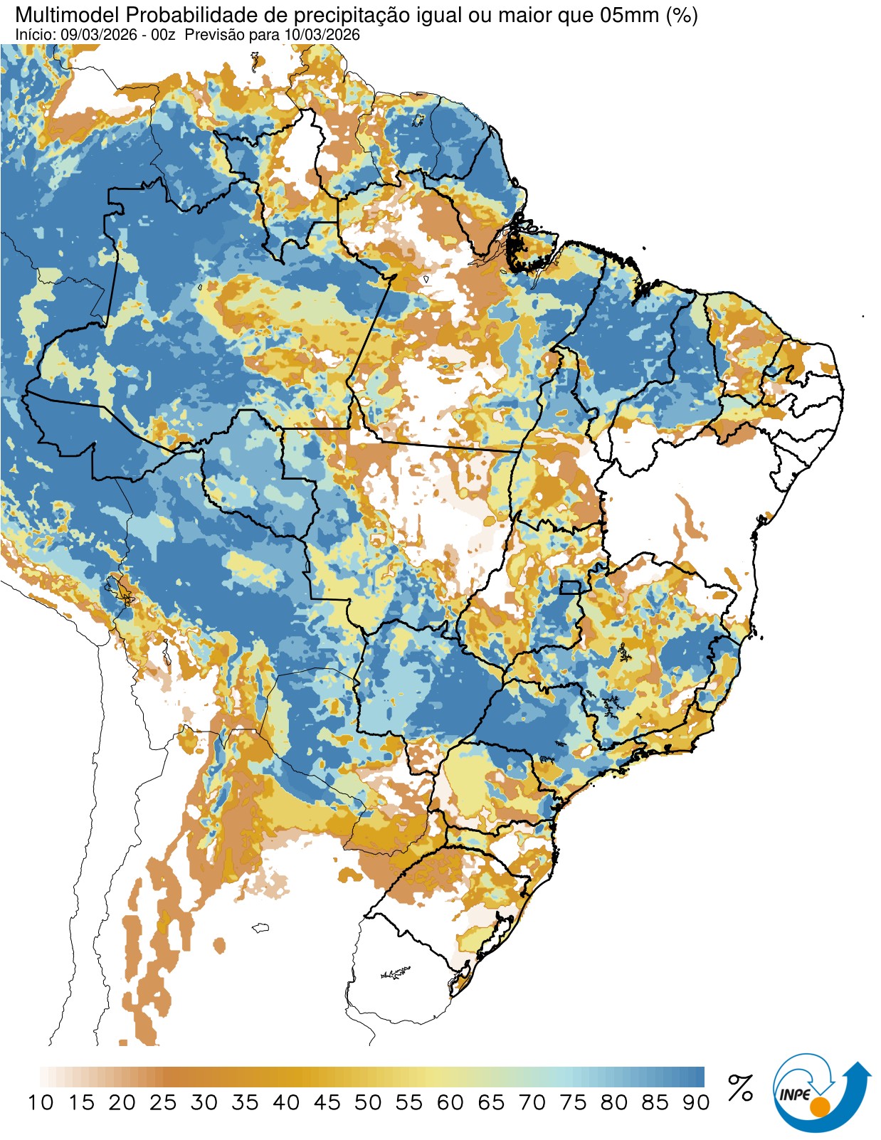 Inmet emite aviso de grande perigo para tempestade em 549 cidades de RS e SC