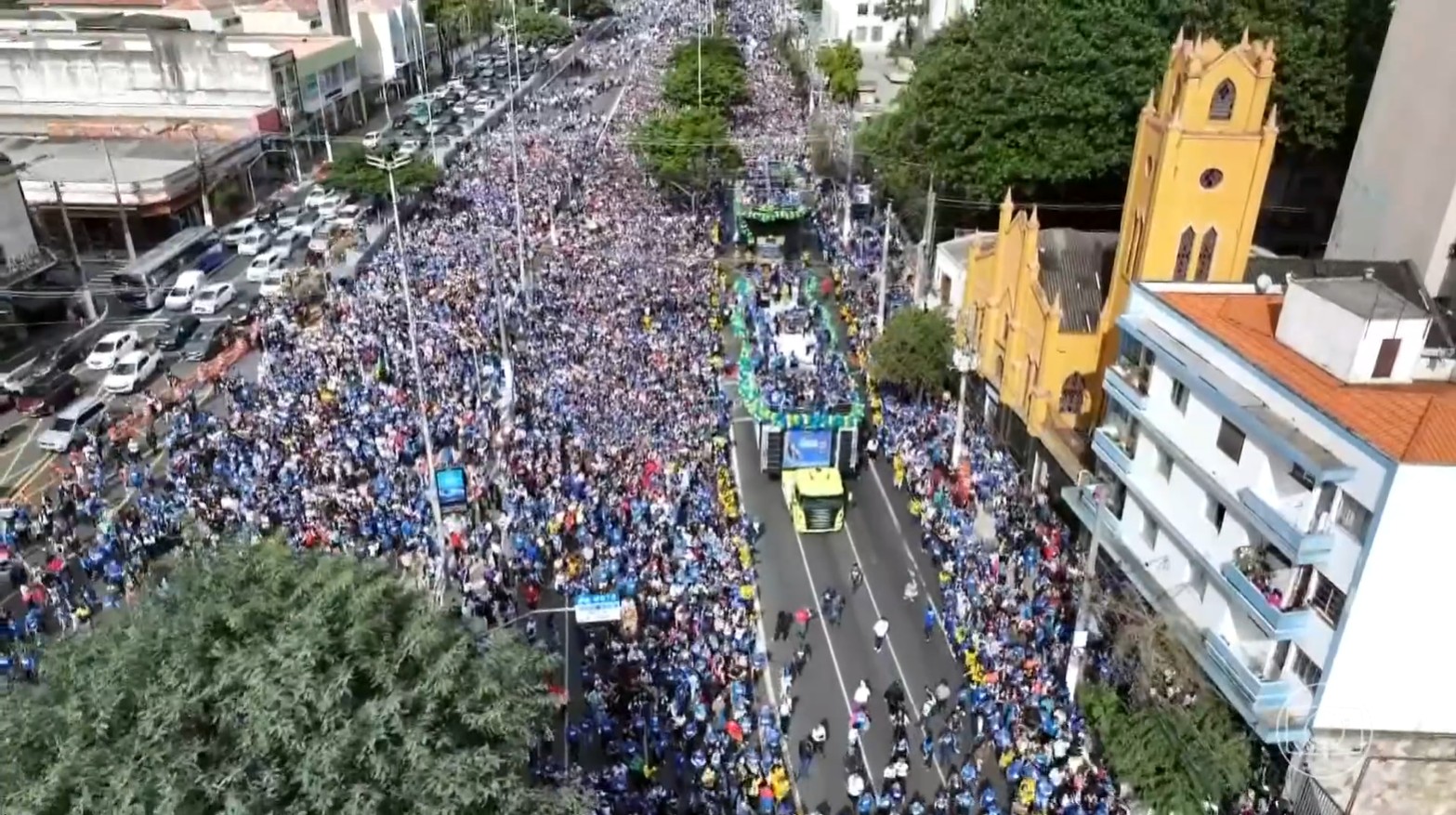 Cerca de 2 milhões de fiéis participam da 'Marcha para Jesus' em SP