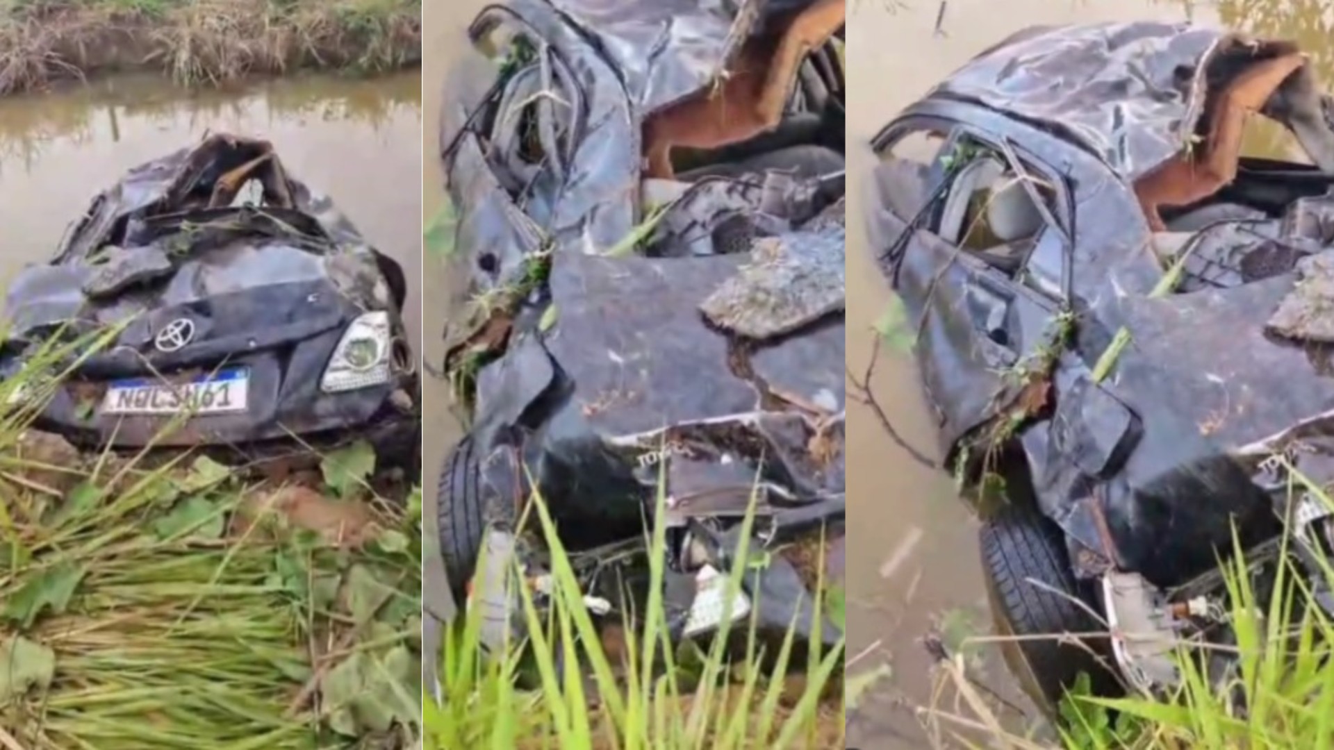 Motorista e passageira morrem e três pessoas ficam feridas após carro capotar em Cuiabá 