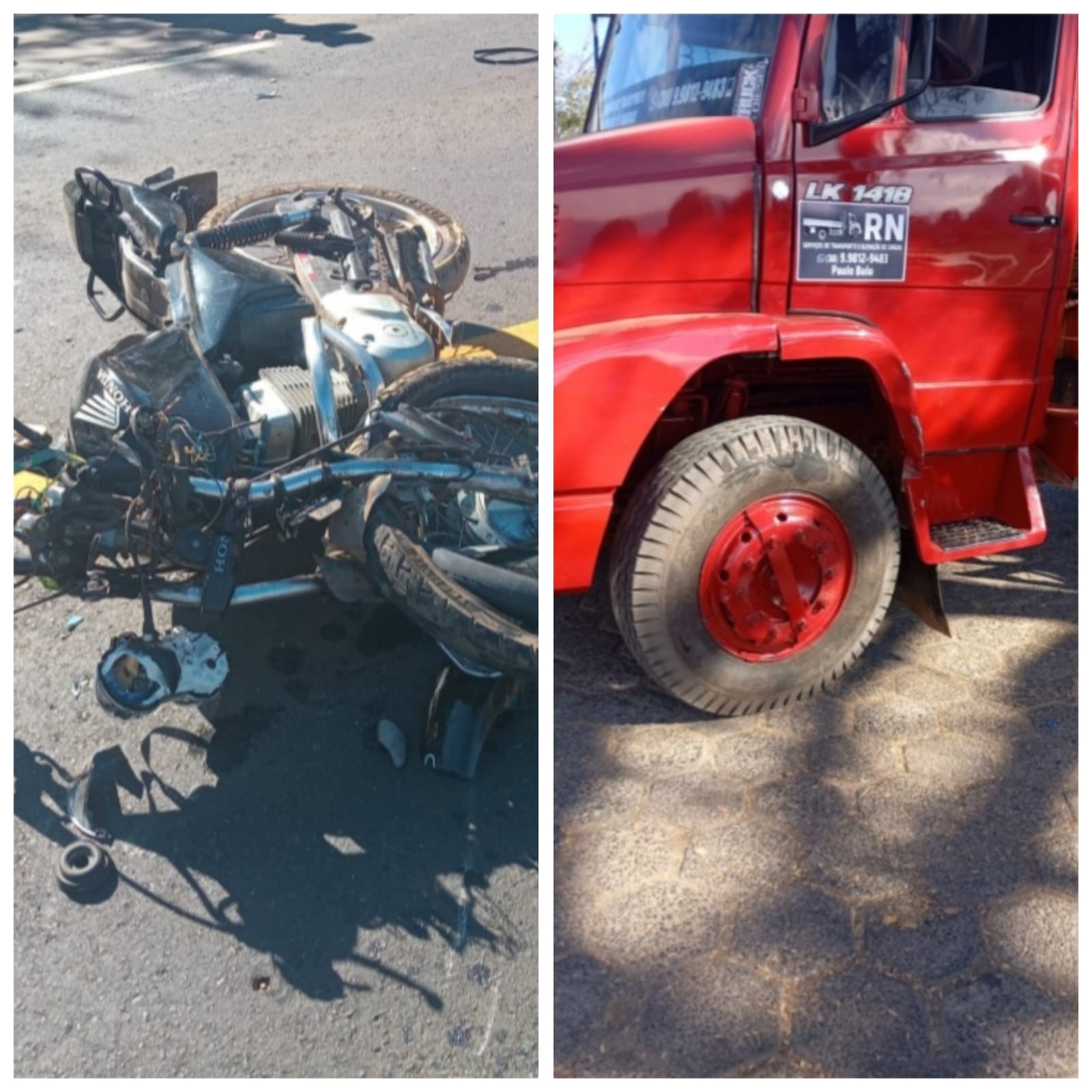 Motociclista morre após bater em caminhão na MGC-496, em Lassance