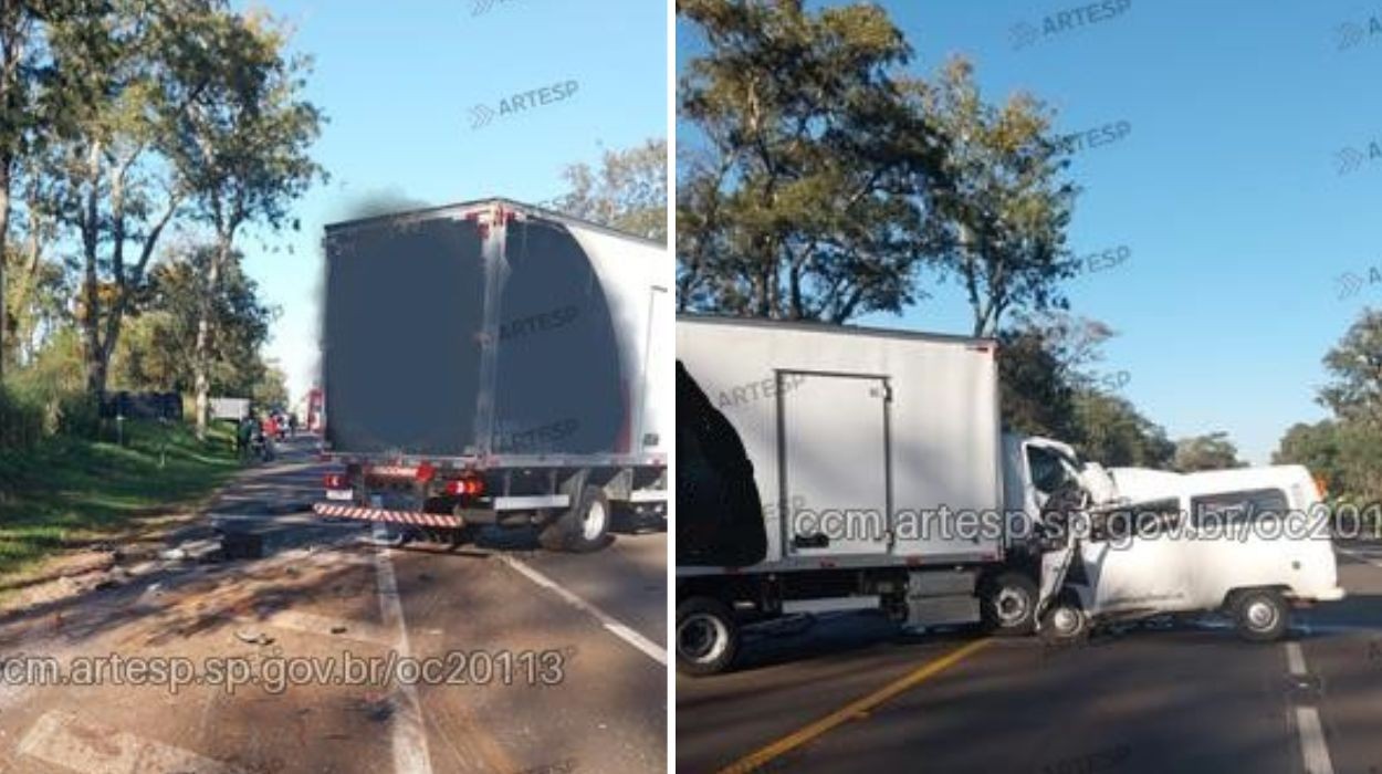 Três pessoas morrem e uma fica ferida em grave acidente na SP-255 no interior de SP