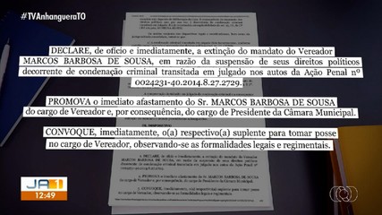 Justiça determina extinção de mandato de vereador de Ponte Alta após condenação criminal