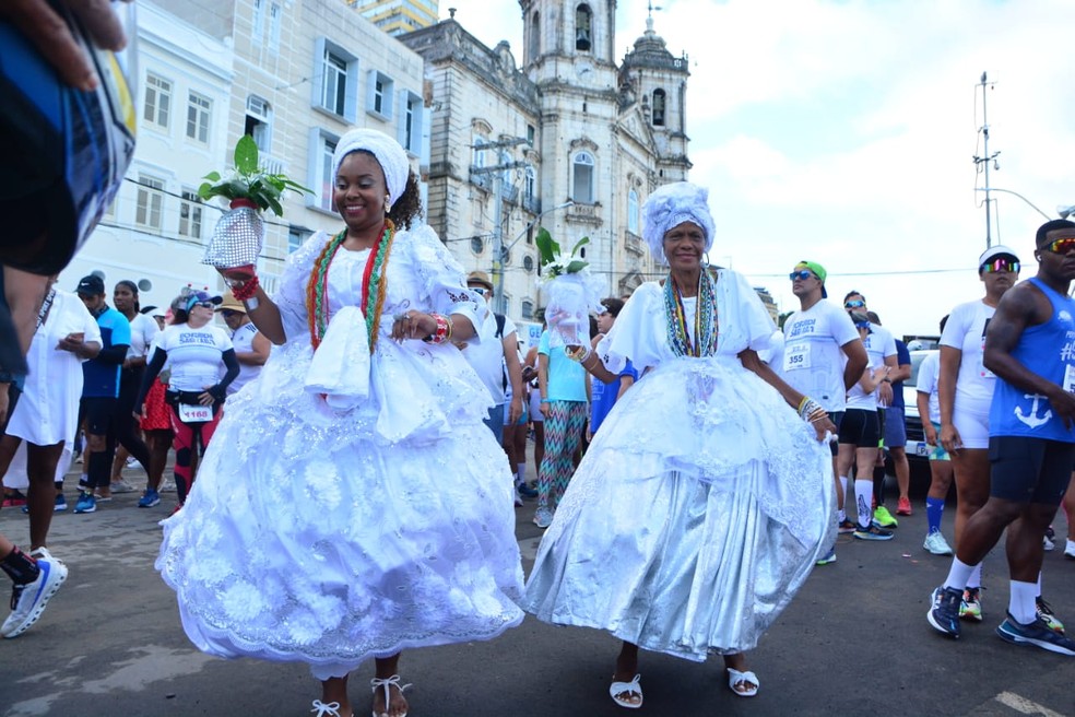 Celebração da Lavagem Bonfim, em Salvador — Foto: Joilson César