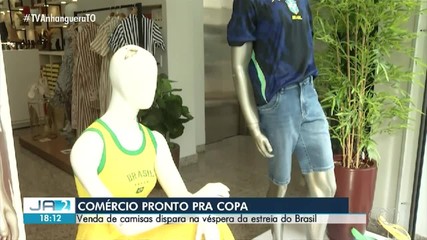 Vendas de camisetas para a Copa disparam às vésperas da estreia do Brasil