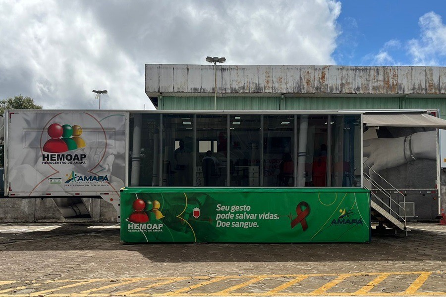 Maio Amarelo: carreta do Hemoap coleta doações de sangue no Detran até sexta-feira (17)