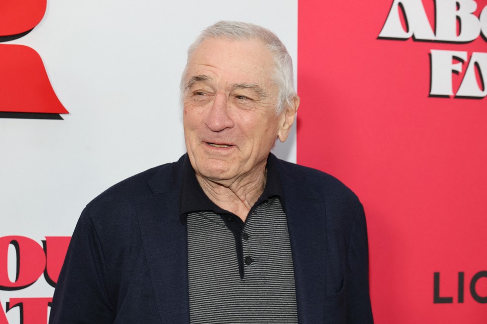 Robert De Niro durante divulgação do filme "Meu Pai é Um Perigo", em Nova York, em 9 de maio  — Foto: Dia Dipasupil/Getty Images/AFP