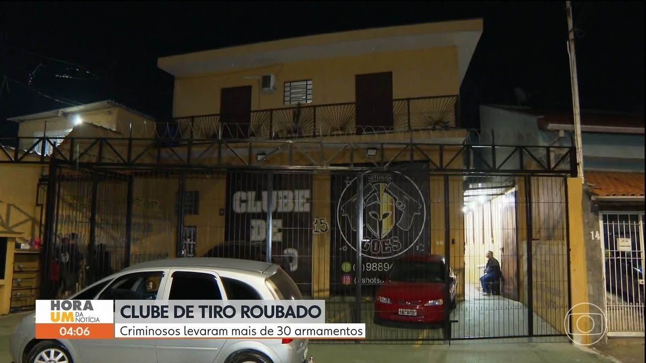 Criminosos invadem clube de tiro em SP e roubam 30 pistolas que estavam em cofre