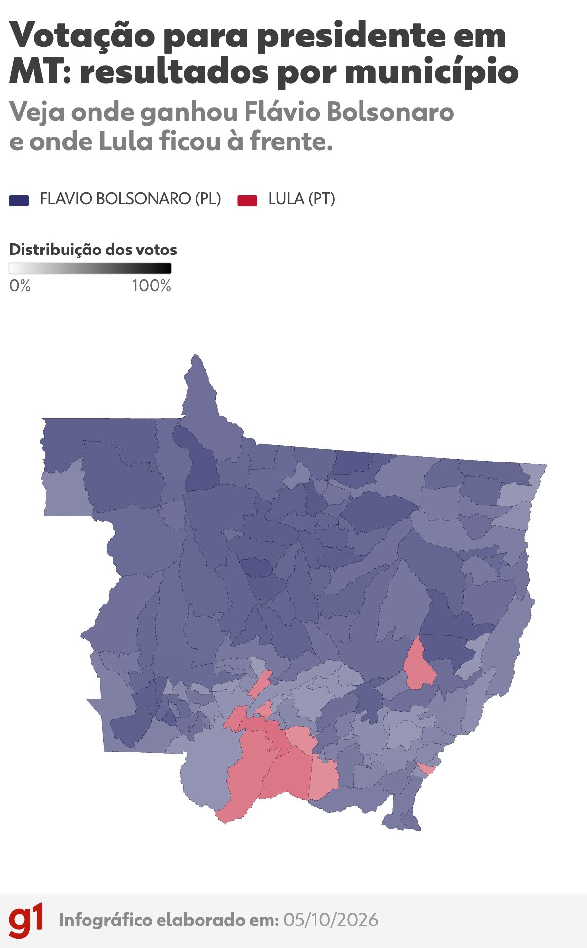 MAPAS: veja como cada cidade votou para presidente no 1º turno