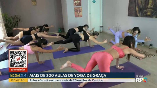 Escolas de Yoga vão ofertar mais de 200 aulas de graça em Curitiba - Programa: Bom dia Sábado – Paraná 