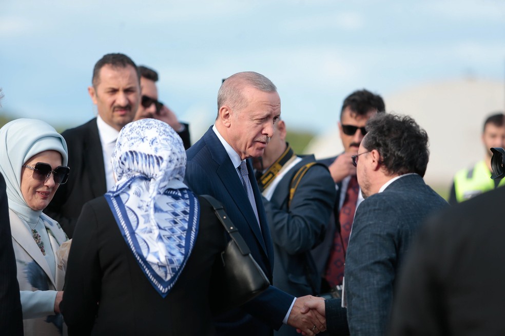 Chegada do Presidente da Turquia, Recep Tayyip Erdoğan — Foto: Jorge William/G20