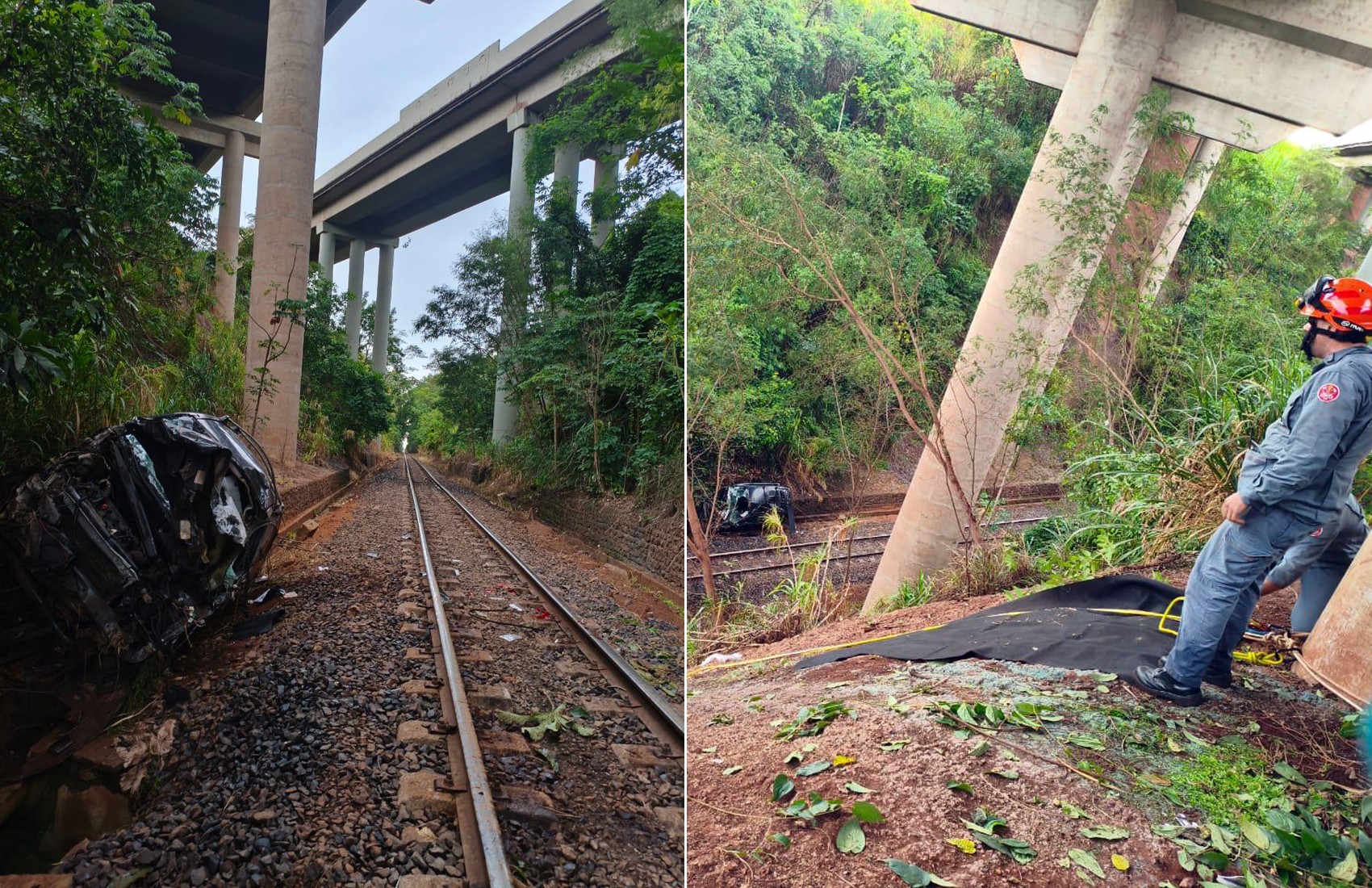 Homem conta como sobreviveu à queda do carro de viaduto de 30 metros em Ituverava, SP