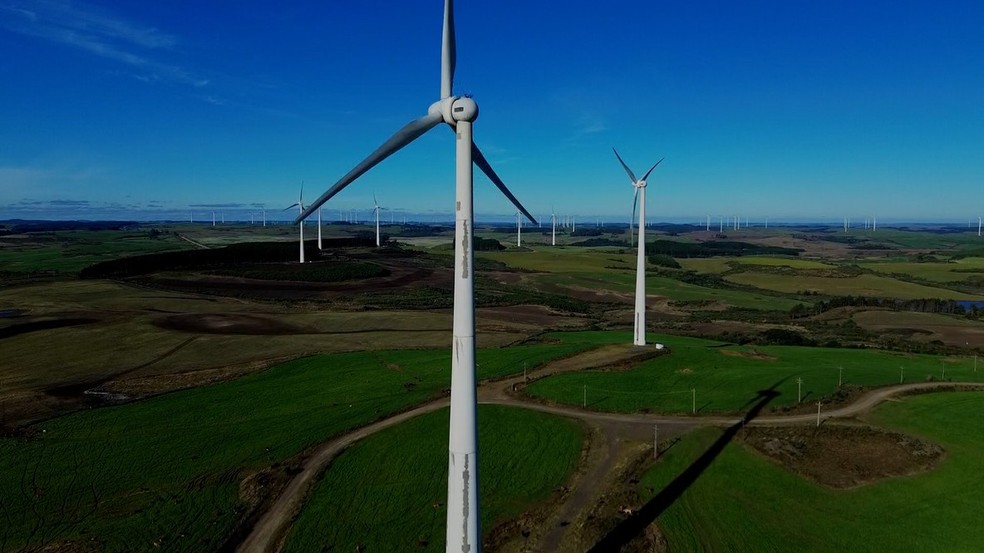 Palmas (PR) já possui um complexo eólico, instalado nos anos 90 — Foto: RPC