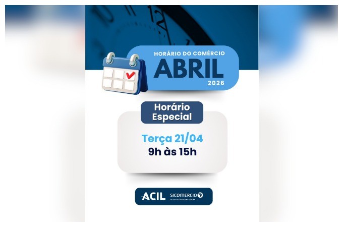 Comércio terá horário especial no feriado de 21 de abril